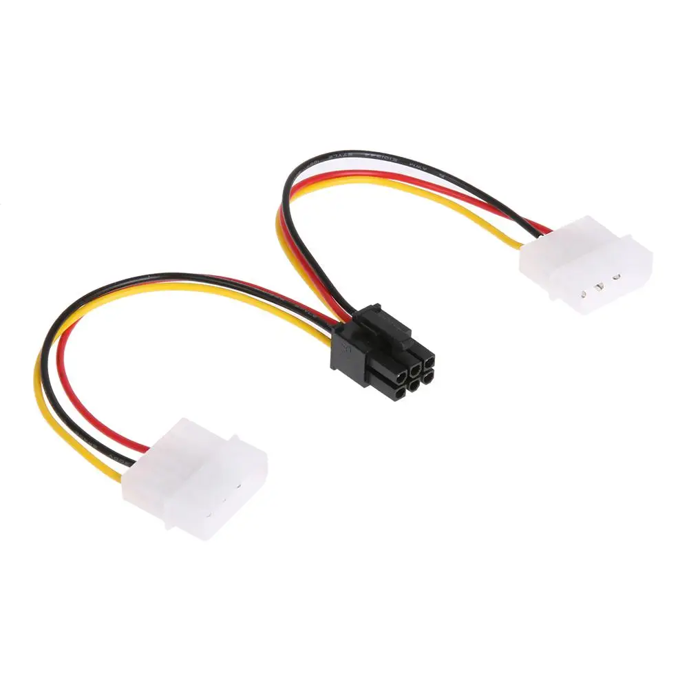 

3pcs 17cm/6.69in Graphics Display Card Power Line 4pin to 6pin Line Special Purpose for Mining Supply Extension Cable Cord