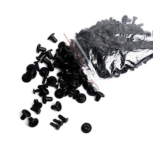 100 шт. Авто Пластик полые заклепки крепление с отверстиями для бампера нажимного