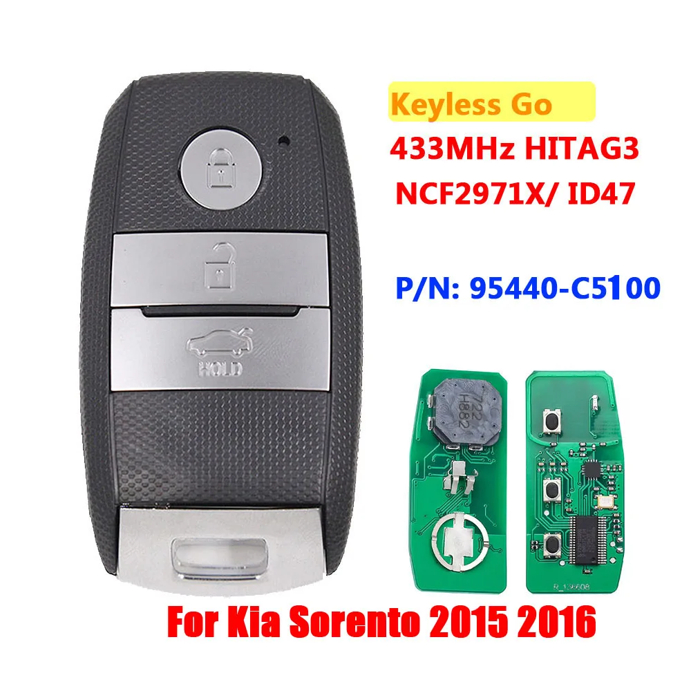 

XNRKEY безключевая умная фотография для KIA Sorento 2015 2016 2017 95440-C5100 95440C5100