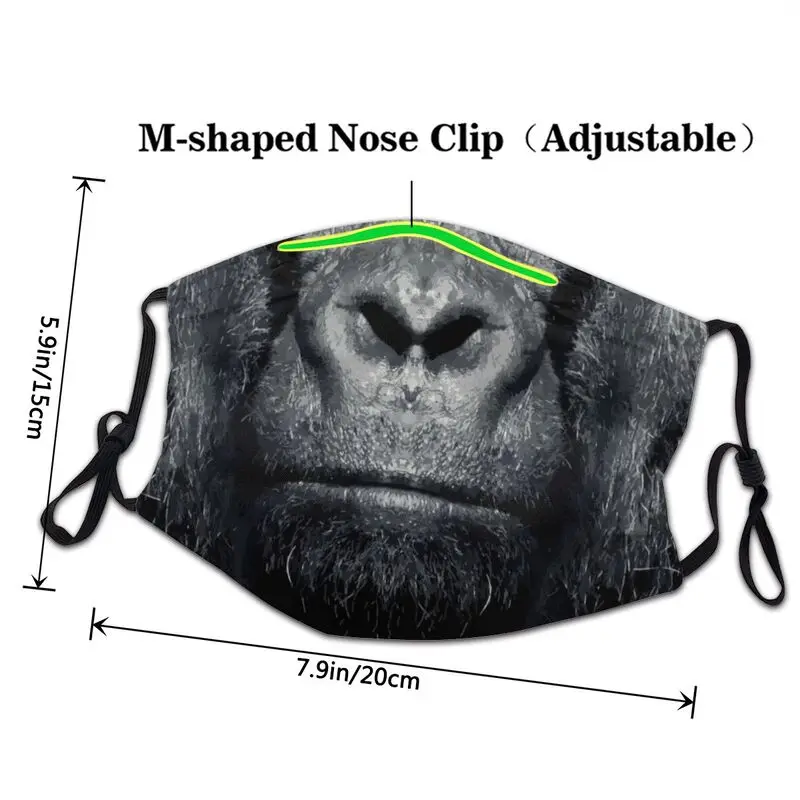 Маска Gorilla дышащая маска для лица унисекс взрослых шимпанзе обезьяны