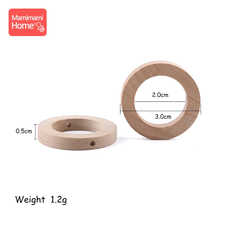 30 мм Детские деревянный Прорезыватель для зубов в форме кольца буровая установка