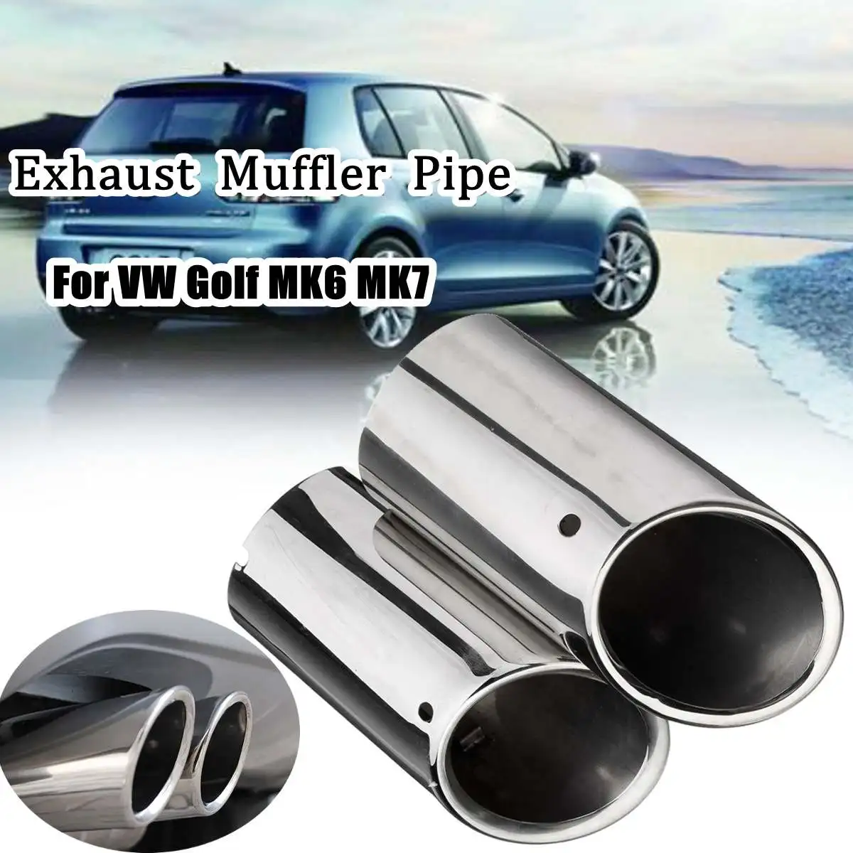 Выхлопной глушитель из нержавеющей стали для Volkswagen golf 6 7 mk mk7 2013 /Scirocco 1 4 T TSI AUDI SKODA 2