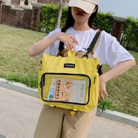 new yellow unisex harajuku backpack fashion oxford transparent backpack multifunctional student school bag itabag
