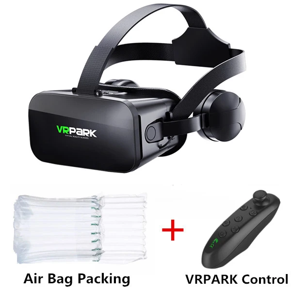 VRPARK J20 3D очки виртуальной реальности очки 3 D очки гарнитура шлем для iPhone Android игры смартфон с контроллерами - Цвет: Bundle-3