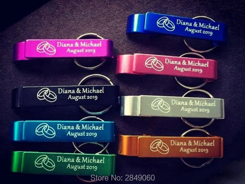 По индивидуальному заказу открывашка с гравировкой свадебные подарки 105 шт./лот