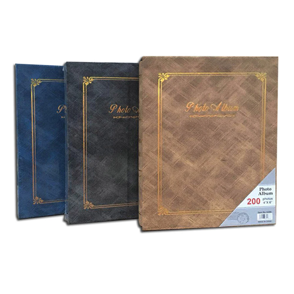 

5 inch 6 inch 200 loose-leaf album high-end creative wedding gift commemorative album bronzing cover with box