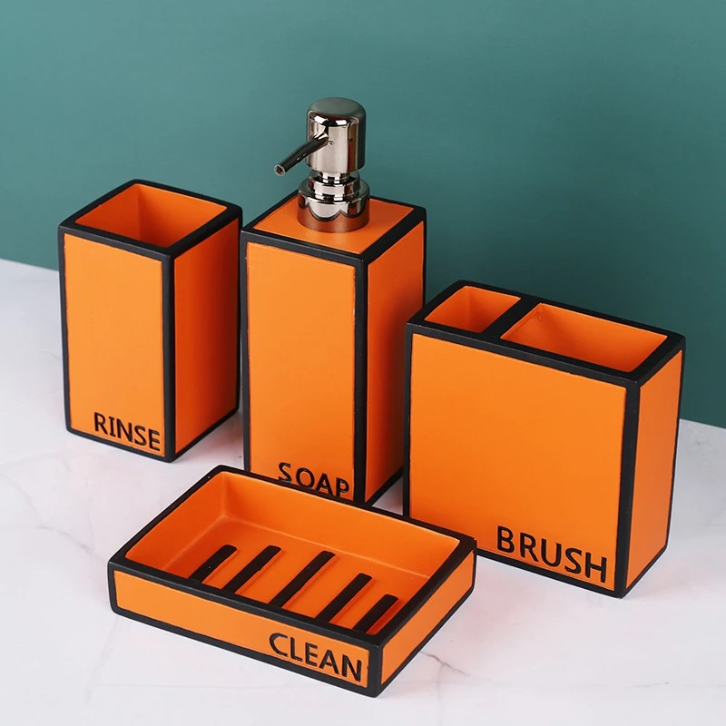 

Набор держателей для зубных щеток, 4 шт., в комплекте стакан для зубных щеток, дозатор мыла, мыльница, стакан