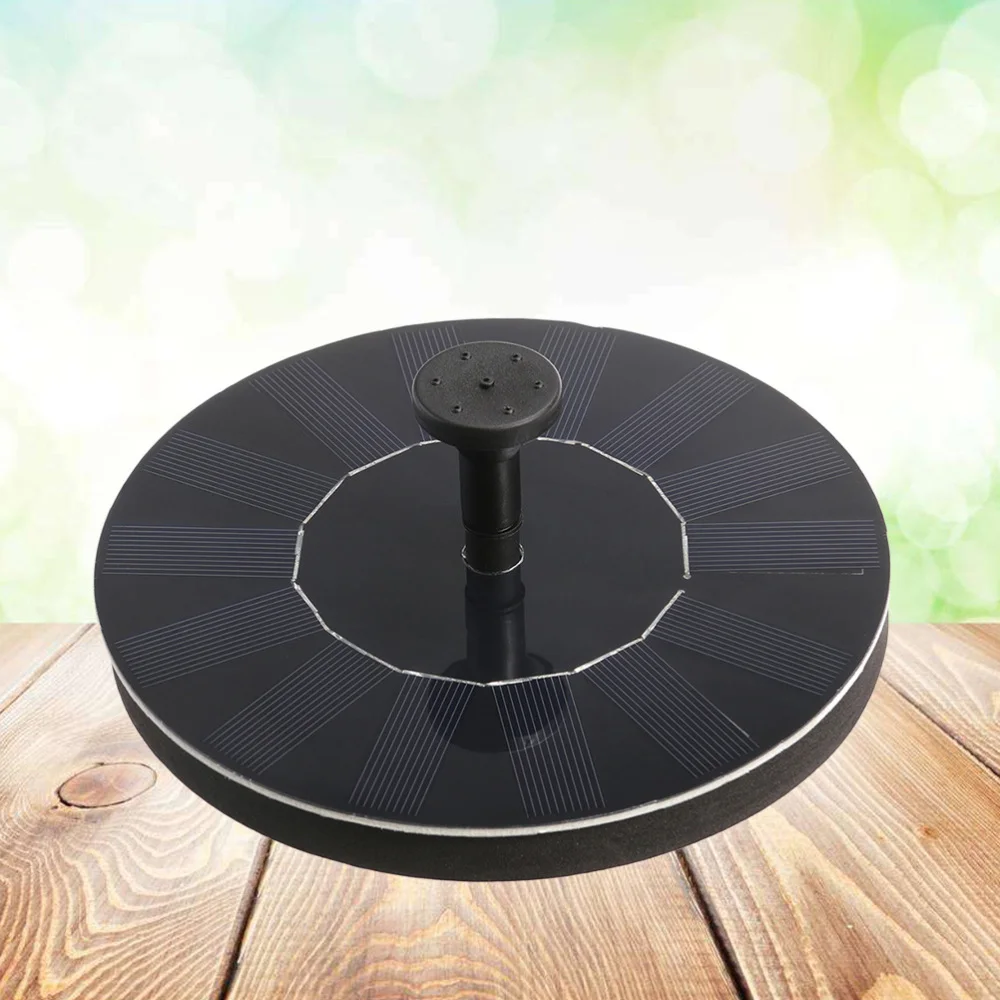 

2.4W Solar Floating Fountain Solar Powered Fountain Pond Decoration Use Floating Fountain(Black)