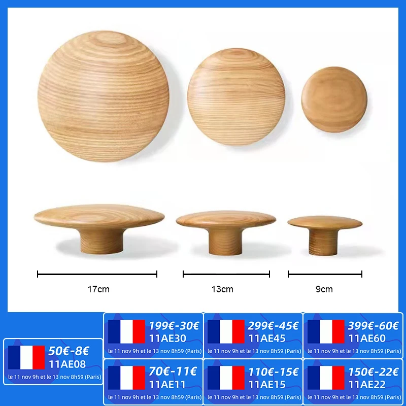 Настенная вешалка для одежды деревянные круглые Крючки пальто Настенный декор