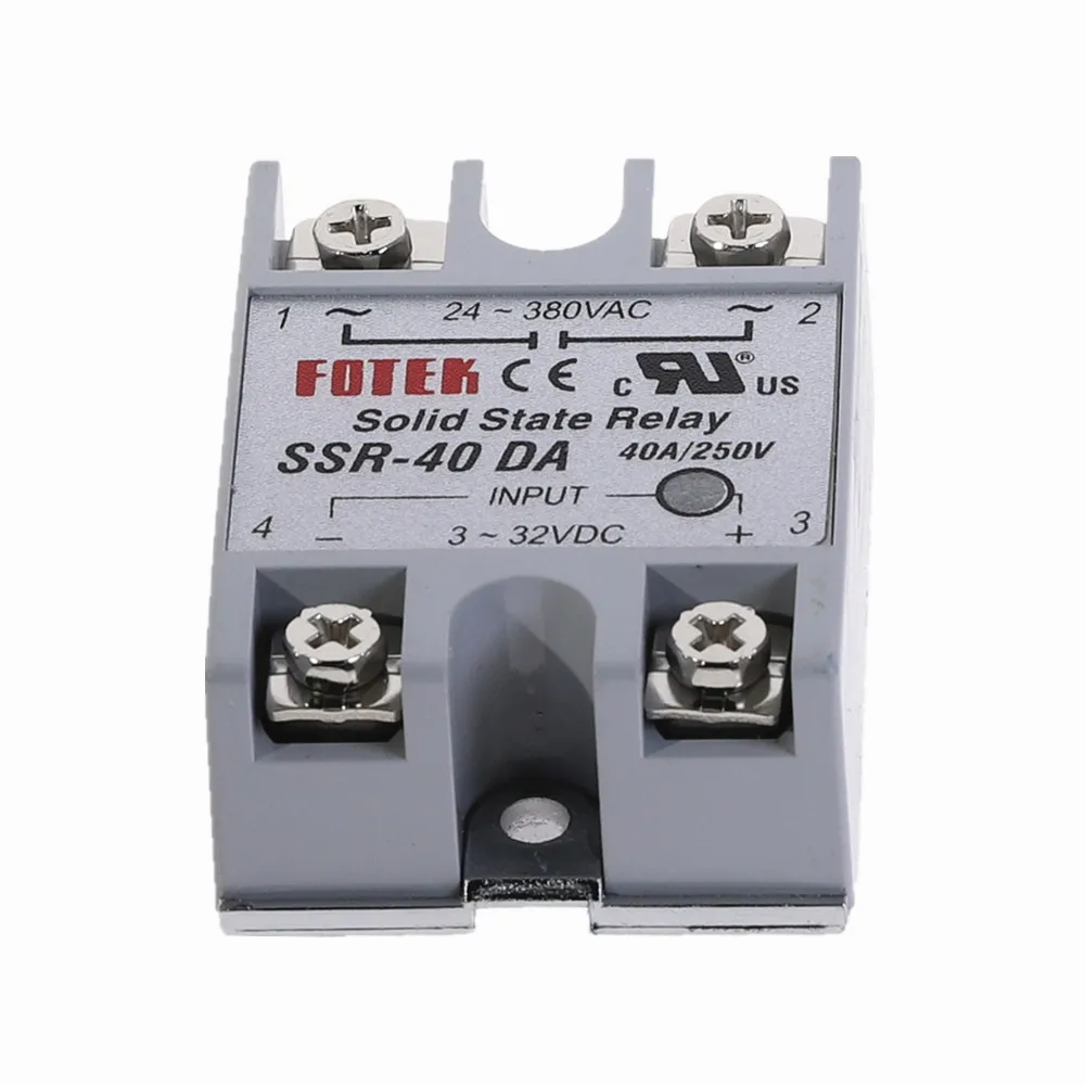 Твердотельный релейный модуль 40А 1 шт. 3 32 В постоянный ток вход 24 380VAC|ssr-40da 40a|40a solid