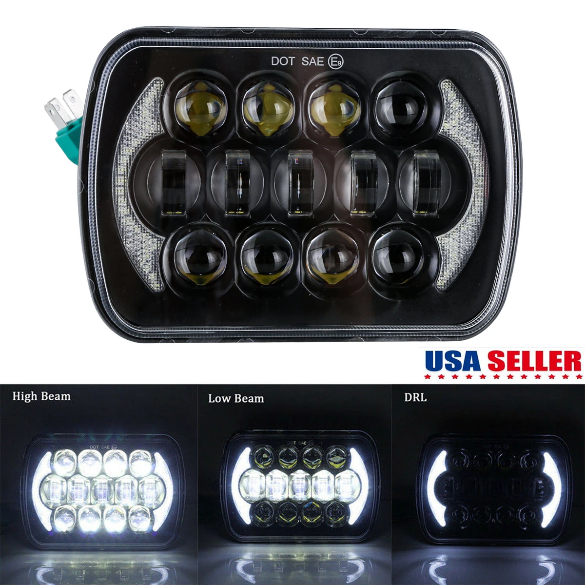 

Передсветильник светодиодная фара 7x6 дюймов 5x7 дюймов 105 Вт для Chevrolet Jeep Cherokee XJ