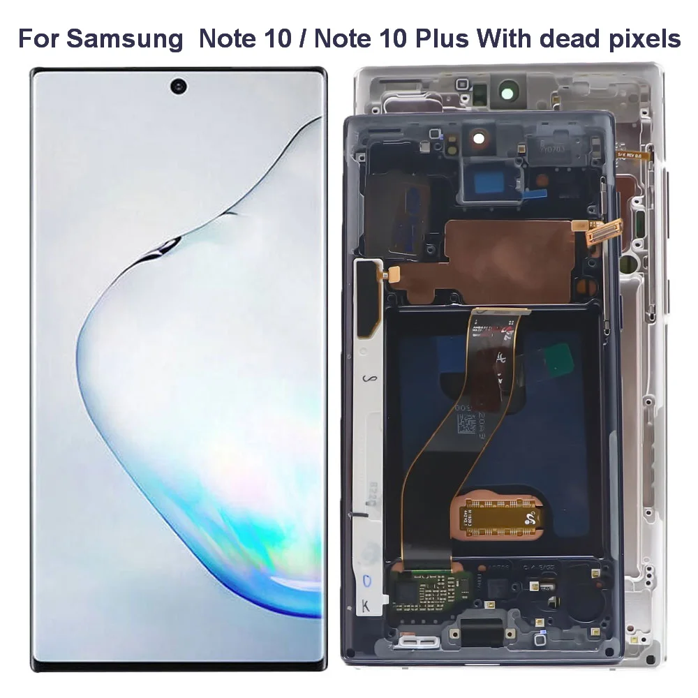 Pantalla Lcd ORIGINAL para Samsung Galaxy Note 10, montaje de pantalla t&aacute;ctil AMOLED, N970, N970F, note10 plus, N975, N9750-0
