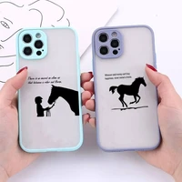 the great beauty horse matte shockproof phone case for iphone 12 11 pro xs max xr x 8 7 plus camera protection bumper cover