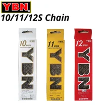 YBN 10/11/12S Chain MTB Mountain Road Bike Chains 10 11 12 Speed Hollow Bicycle Quick Link Silver S11S S12S Compatible SHIMANO