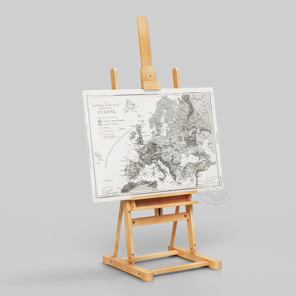 Винтажный постер с картой Европы геологовая особенности настенное искусство