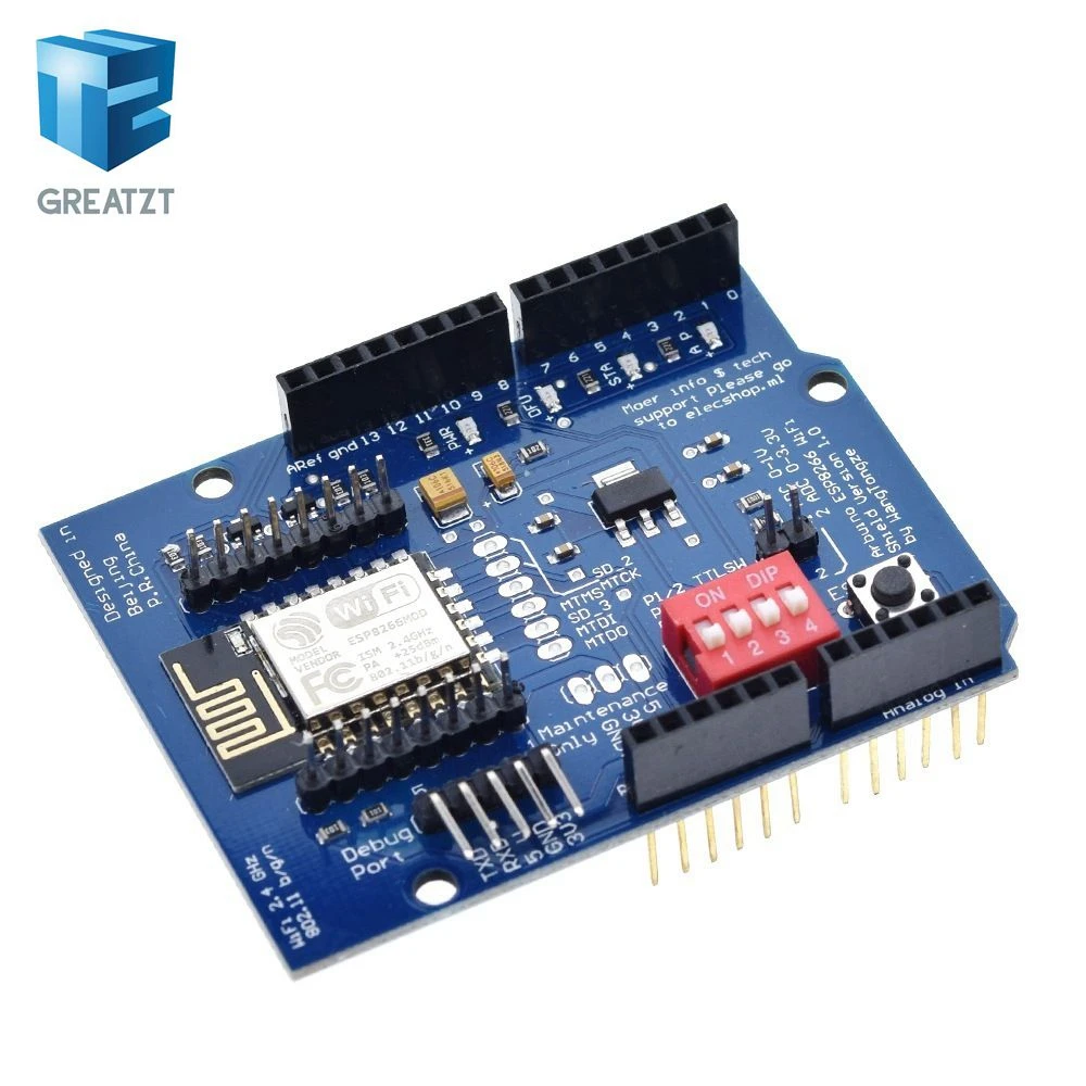 ESP8266 ESP-12E UART wifi беспроводной Щит макетная плата для Arduino UNO R3 электрические платы модули один