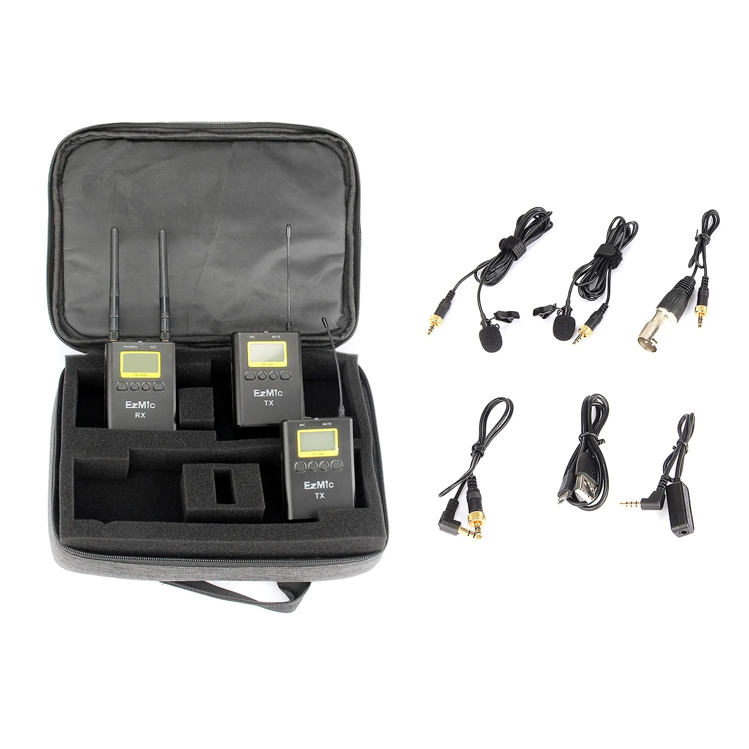 Беспроводной петличный микрофон для камеры UHF 100 каналов лацканый DSLR-камер iPhone Canon