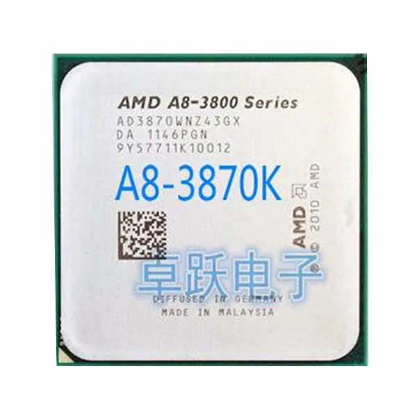 Процессор AMD A8 3870K 3870 FM1 3 0 ГГц 4 МБ 100 Вт процессор рассеянные детали 100% рабочий