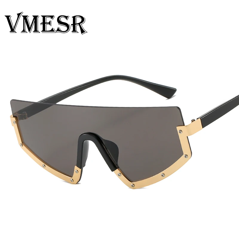 Модные цельные женские солнцезащитные очки новинка 2020 модные половинная оправа