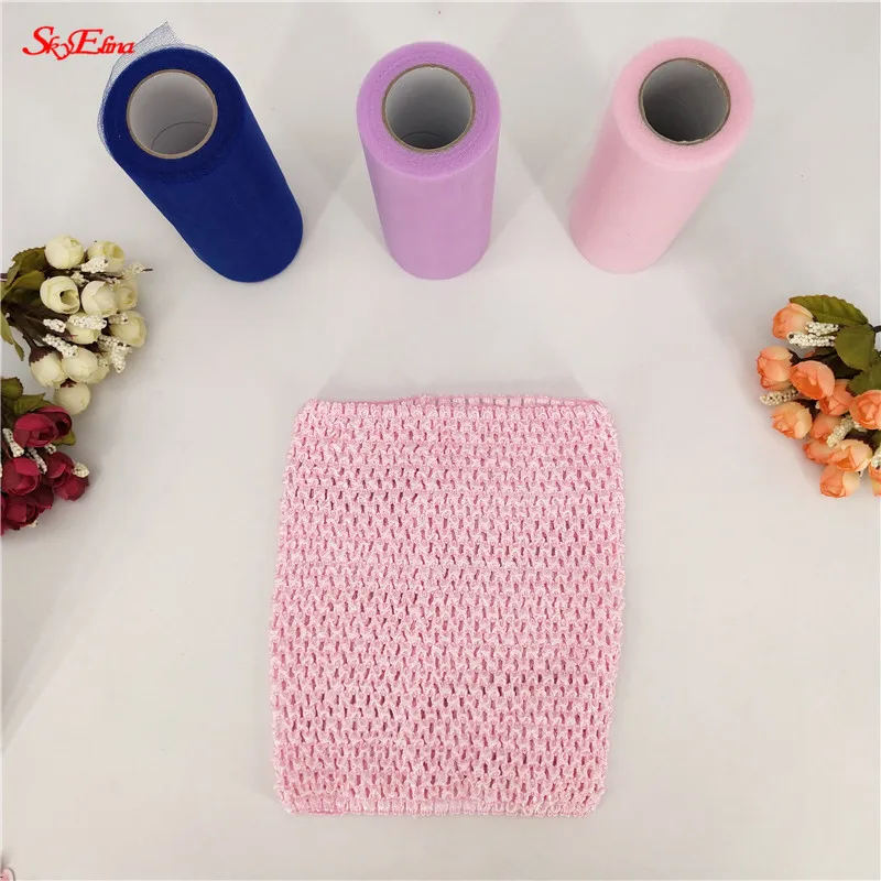 light pink 1 шт. 15*15 см/23*20 см Ткань для юбки-пачки Крючком эластичная ткань топы грудь обертывание DIY швейная одежда трикотажная ткань эластичное бандо 5zSH - Цвет: light pink