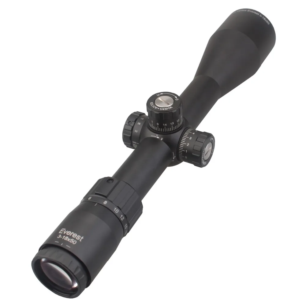 Векторная оптика GenII Everest 3-18x50 AR15 прицел Воздушный пистолет прицел охотничий Тактический MOA с сотовым кольцом. 223. 308 5,56