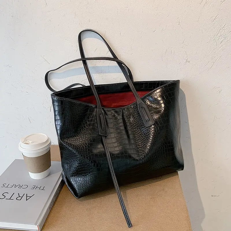 

Women bag Solid Women's PU Leather Handbags Luxury Lady Hand Bags Purse Pocket Women Composite bag Big Tote Sac Bols