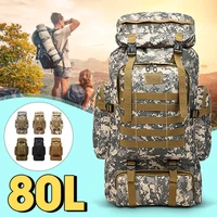 80l tactical bag military backpack mountaineering men travel outdoor sport bags molle waterproof hunting camping rucksack ce