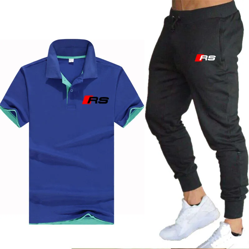 

Men's casual T-shirt + sportswear suit Summer high-quality cotton T-shirt loose and comfortable suit oversized T-shirt
