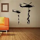 Военный вертолет солдат настенные стикеры виниловые Искусство Наклейки для подростков мальчиков мужчин Военные Вентиляторы Спальня украшение дома LW364
