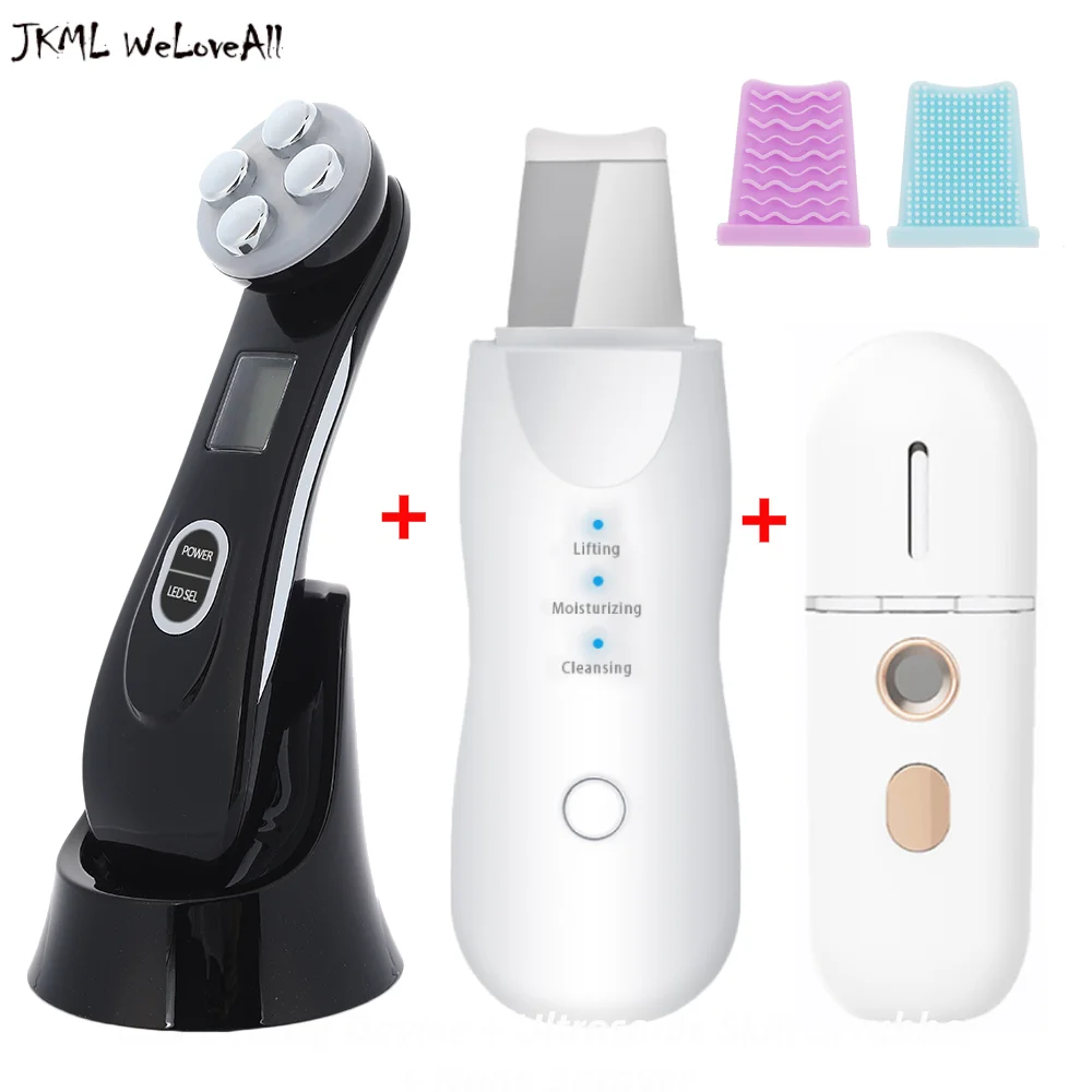 

Mesotherapy Electroporation RF Radio Frequency LED Photon Skin Care Beauty Device Face Lifting Wrinkles Removal Facial Massager