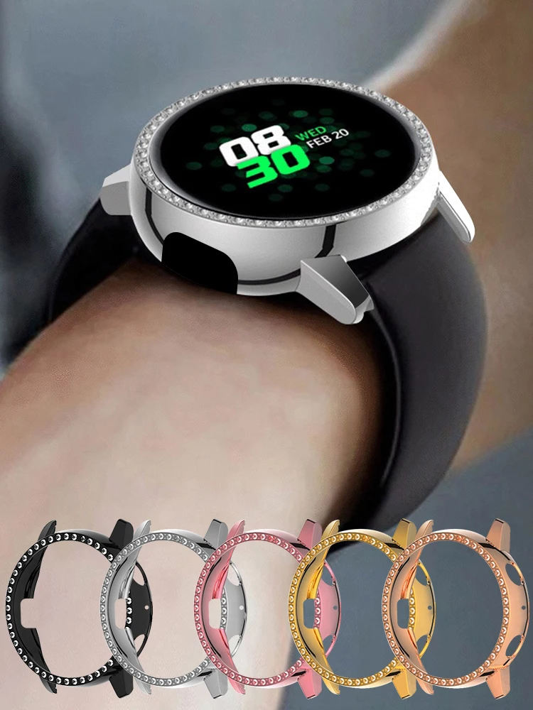 Симпатичный Алмазный Роскошный чехол с кристаллами для Samsung Galaxy Watch Active 2 40 мм 44