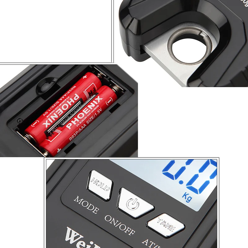 Портативные цифровые весы с мини краном 500 кг/100 г крючок из нержавеющей стали