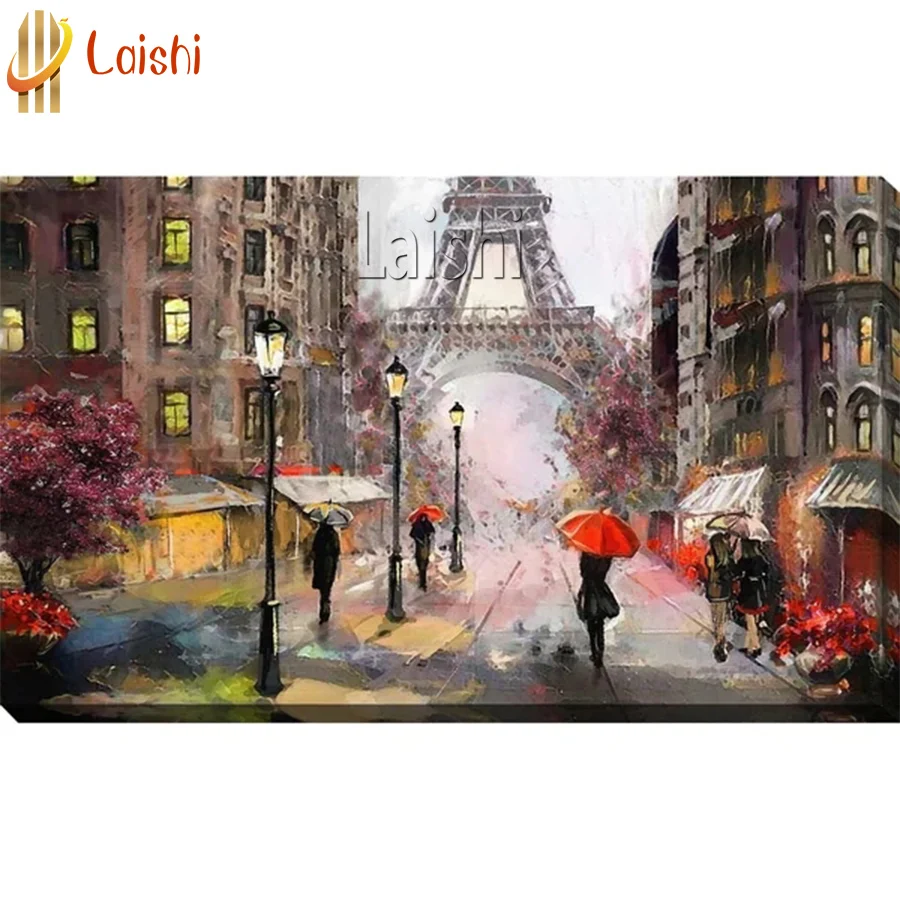

5d алмазная живопись, абстрактные граффити, романтический Париж, башня, городской пейзаж, полный квадратный/круглый, подарок на Новый год 2021