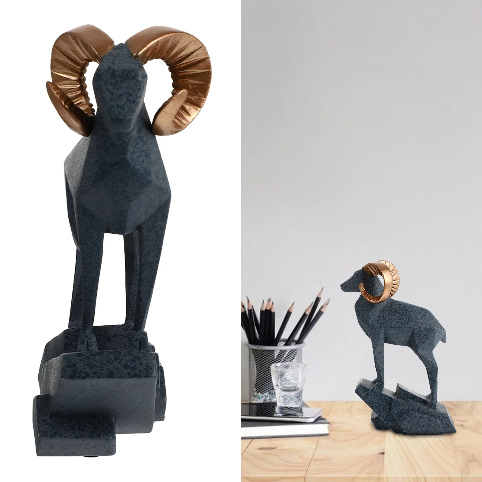 

1Pc Exquisite Geometric Adornment Adorable Sheep Figurine Ornament Sheep Statue