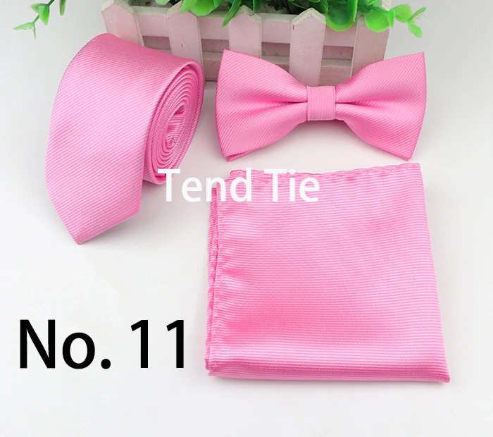 Strip Colorful Neck Tie Set For Men Slim Necktie Bowtie Handkerchief Suit Ties Cravat Butterfly Corbatas