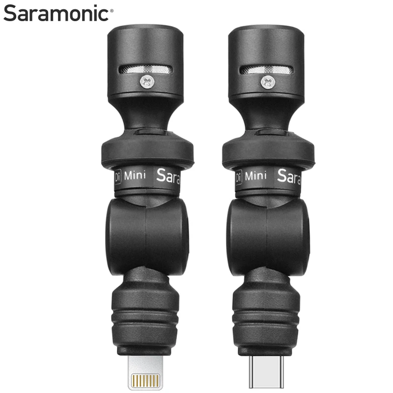 Мини-микрофон Saramonic Smartmic Di Mini / UC с разъемом Lightning/Type C для iPhone смартфонов на Android