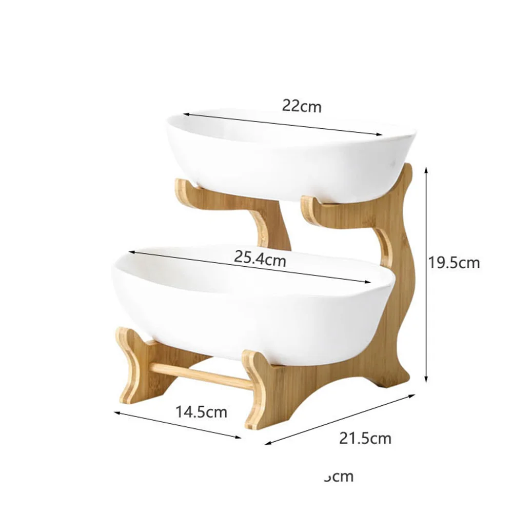 

White/Green Single-layer Plastic Fruit Snack Plate Creative Modern Dried Fruit Fruit Basket Dish Candy Tray Kitchen Accessories