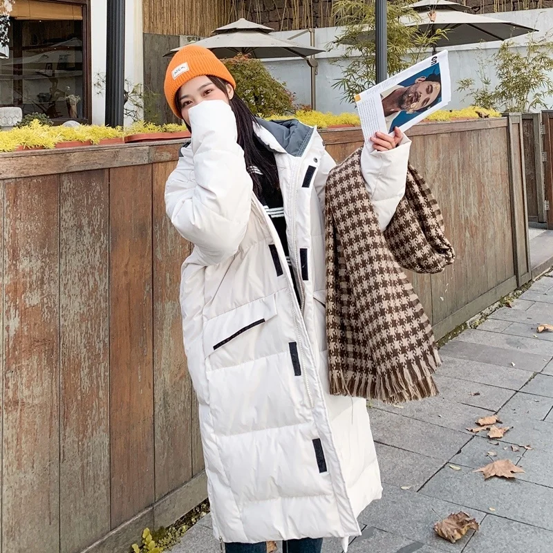 

2021Women's down cotton jacket Korean version loose winter thick coat midlength new winter clothes