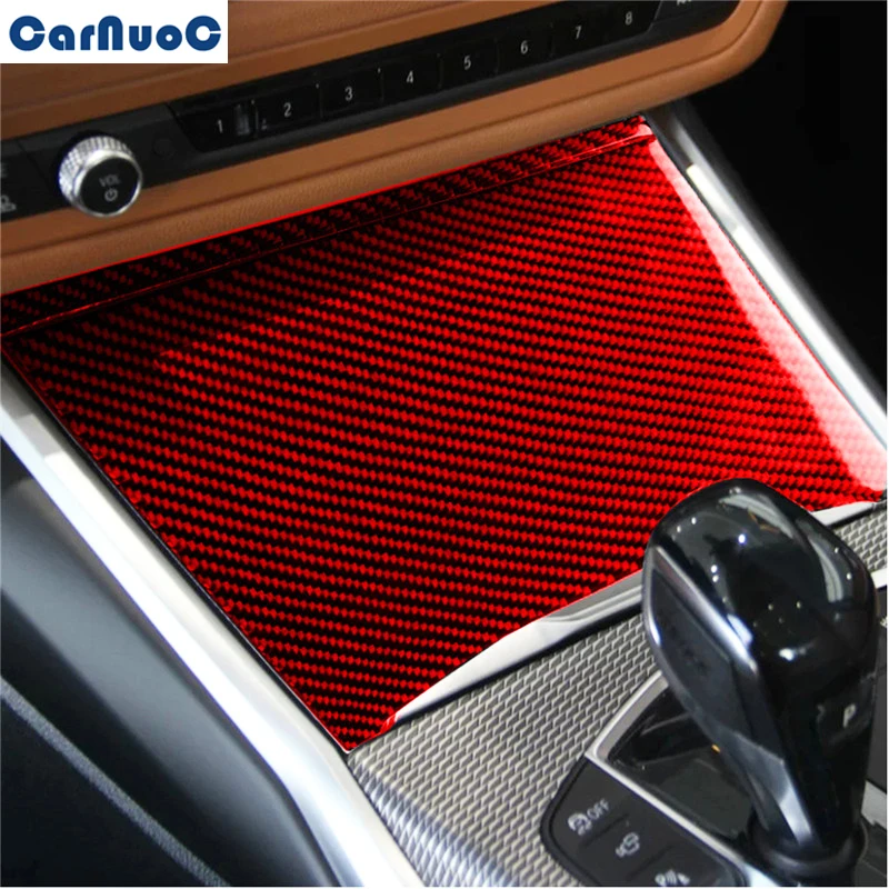 

Для BMW New 3 Series G20 G28 325li 330D 335 2019-2020 Автомобильная панель для воды отделка Обложка Наклейка из углеродного волокна аксессуары красный