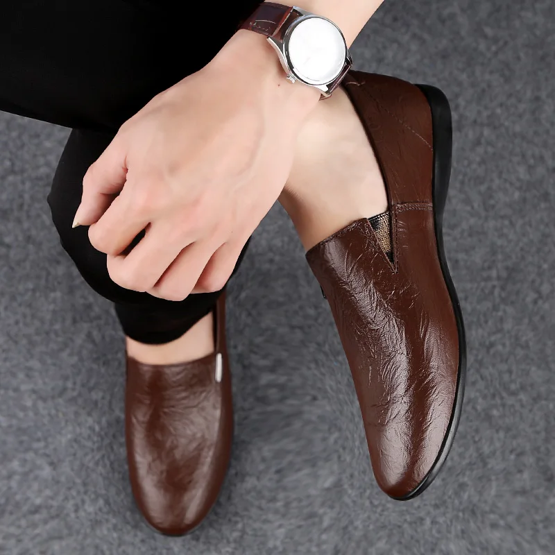 

Black Casual Shoes Men Casual Shoes Fashion 2020 Male Shoe Shose Leather Man For Zapatos Hombre Cuero Sapatos Casuales Para De