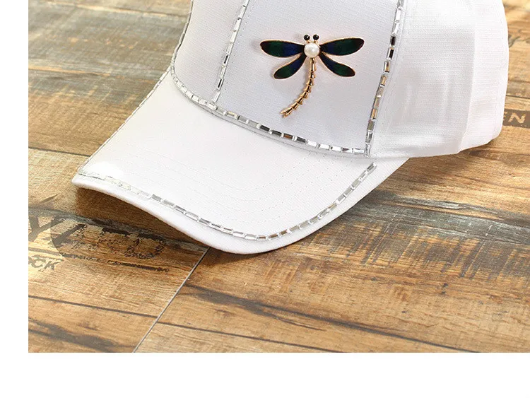 

New Brand Baseball Caps For Women Dragonfly Hat Lady Girl Cap Black Colour Snapback Cap Casquette Hats Adjustable Caps