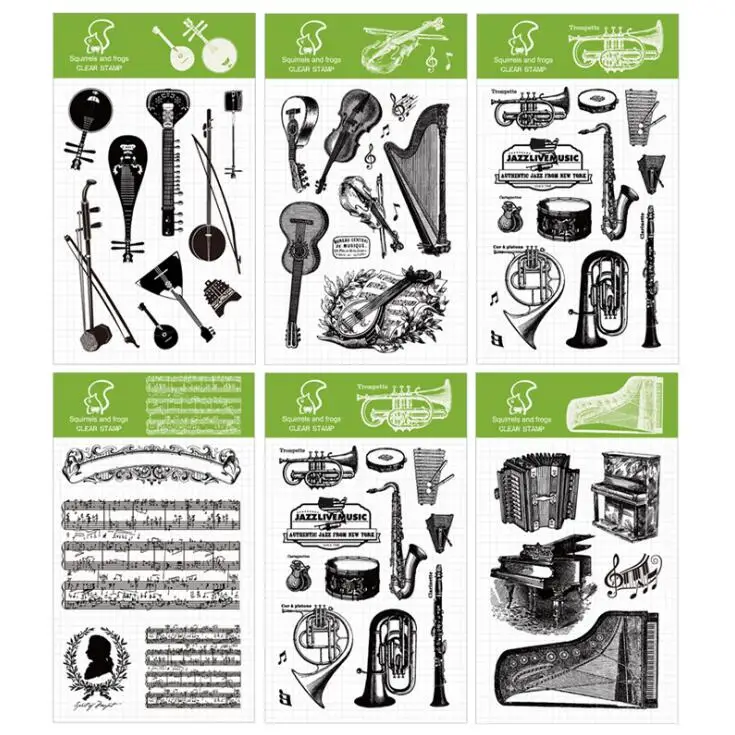 Музыкальный инструмент пианино гитара Сакс бас резиновый прозрачный