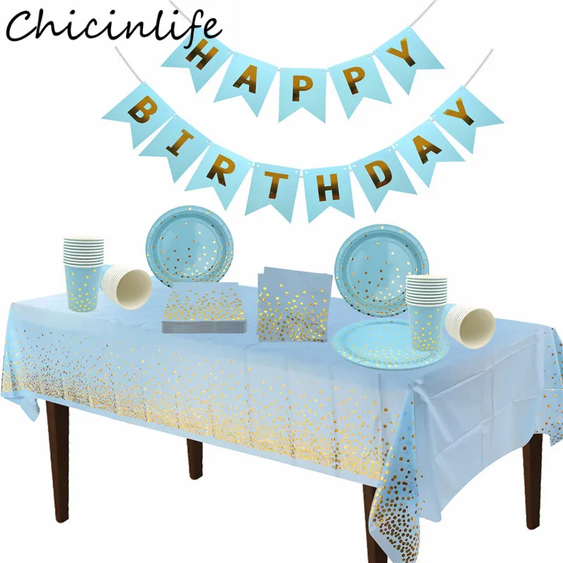 

Chicinlife голубая точка одноразовая посуда бумажная тарелка стандартная скатерть для детской вечевечерние НКИ свадебные принадлежности