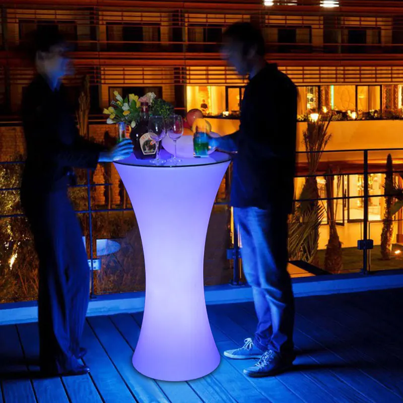 

PE environment-friendly material led Luminous Cup wine table bar counter colorful intelligent remote control creative luminous f
