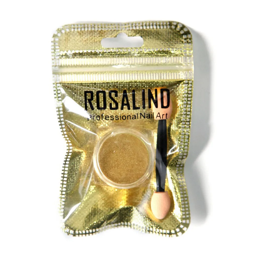 2019 наклейки для ногтей ROSALIND женская зеркальная пудра эффект фотолампы полировка