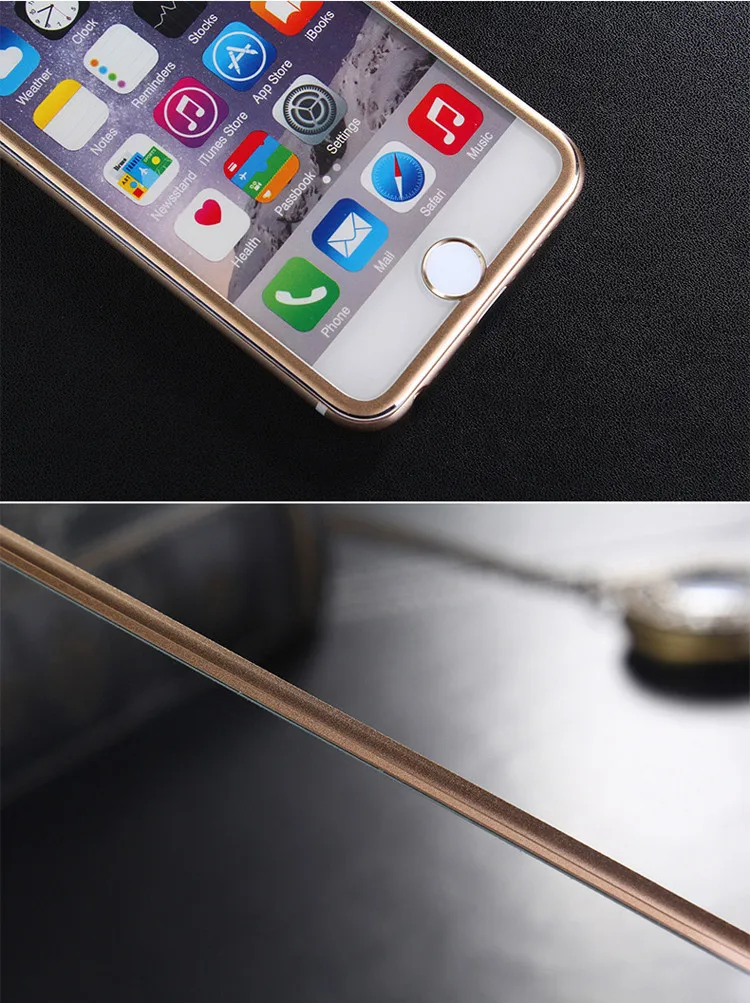Чехол для iPhone X, 8, 6, 6 S, 7 Plus, 5, 5S, se, 5c, чехол, закаленное стекло, полное покрытие, 3D, изогнутый край, титановая пленка, полное покрытие