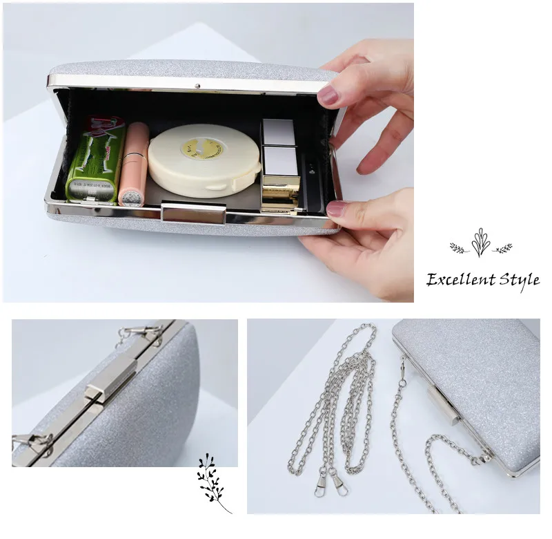 

2021 New Fashion Women Evening Clutch Bag Sequin Clutch Female Crystal Day Clutch Wedding Purse Party Banquet Wallets