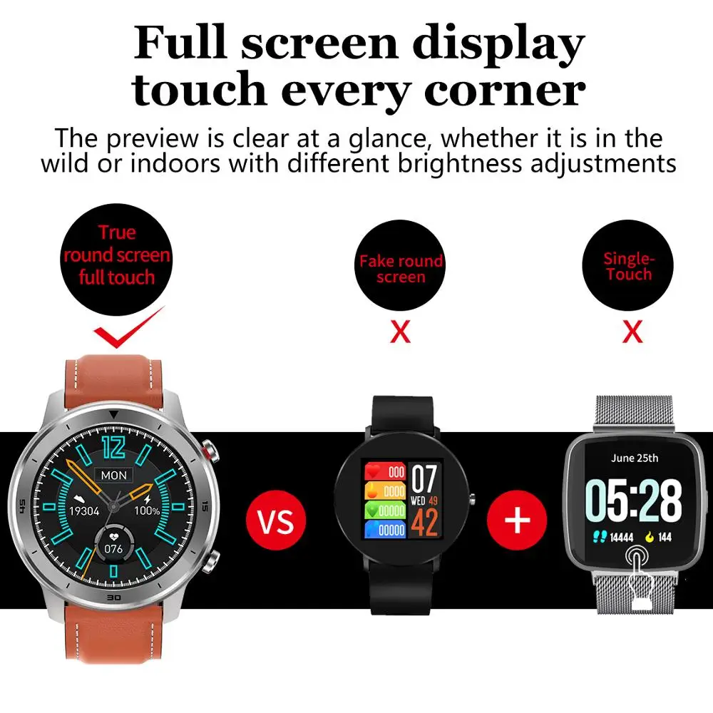 

NEW LIGE full touch screen smart watch sport Fitness Tracker IP68 waterproof watch heart rate blood pressure detection pedometer