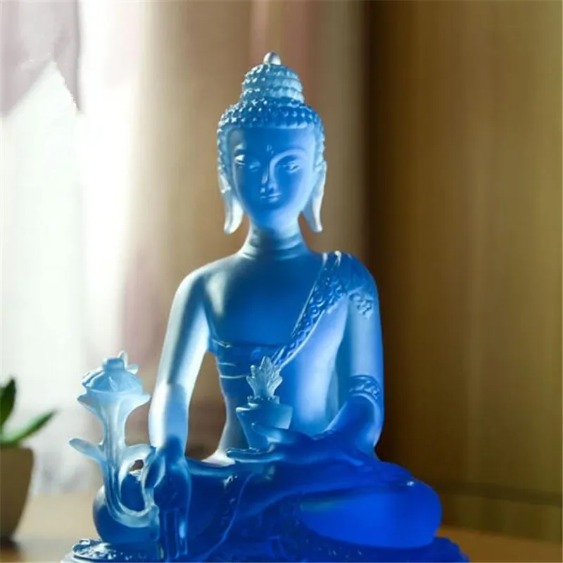 Тибетские поставщики синий 19 см смолы держать безопасный фармацевтик/Медицина