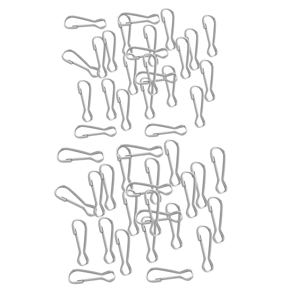 

60x Metal Spring Hooks Claw Clasps Lanyard Hook Chain Purse Clip Id Keychain